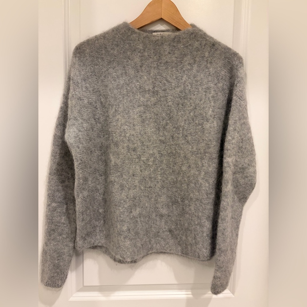 Babaton Heather Gray Turtleneck Sweater